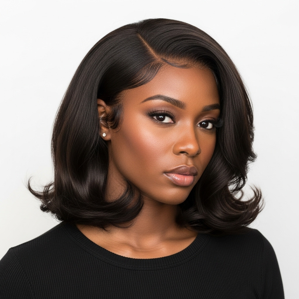 Corte de pelo estilo bob en una mujer